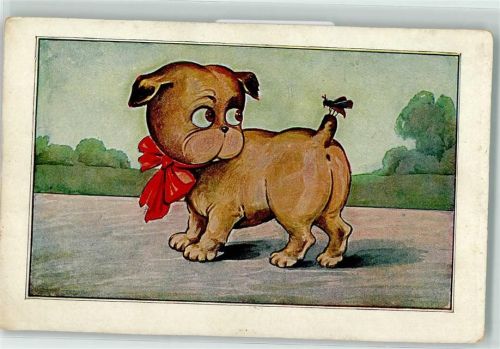 Humor Hund hat eine Biene am Schwanz keine AK