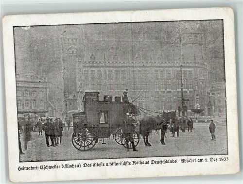 Eschweiler das älteste u. historische Rathaus Deutschlands Postkutsche