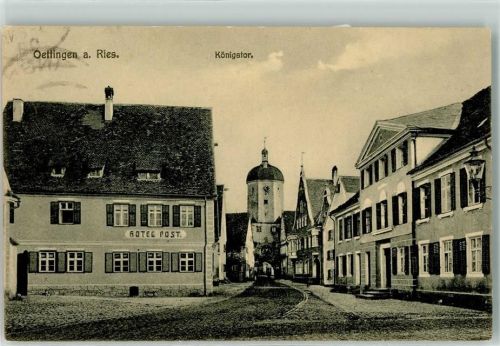 Oettingen 1909 Hotel Post Königstor