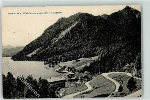 Urfeld 1913 Walchensee gegen den Herzogstand