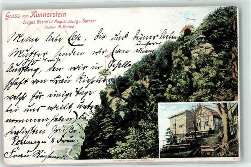09573 O9382 Augustusburg 1903 - Kunnerstein Erzgeb. Bastei