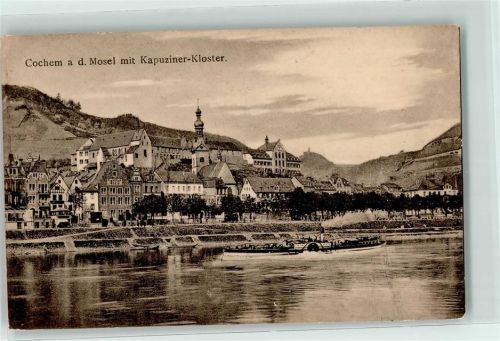 Cochem Kapuziner Kloster Seitenraddampfer