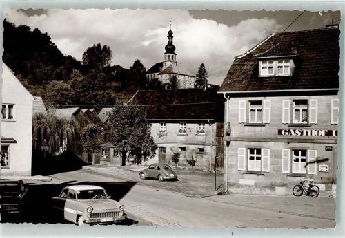 Trebgast Ford Taunus VW-Käfer Rechteck Gasthaus Schaukasten Fahrrad Probedruck