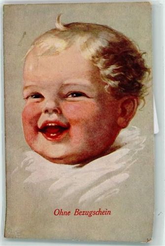 Ohne Bezugschein Baby Lachen und Weinen AK