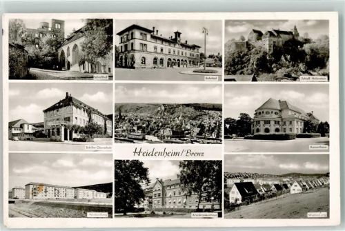 Heidenheim Schlosshof Bahnhof Schloss Hellenstein Schiller Oberschule Konzerthaus Kreiskrankenhaus
