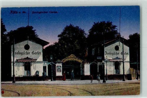 Köln Riehl 503 Zoologischer Garten Eingang bei Nacht