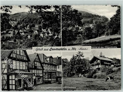 31020 W3216 Lauenstein , Niedersachs - Alte Fachwerkhäuser Schützenhaus Kuh Auto Salon