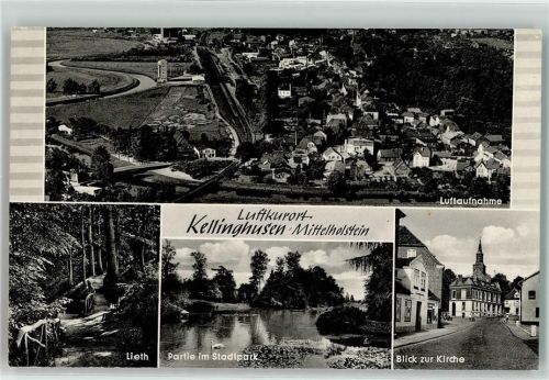 Kellinghusen Fliegeraufnahme Blick zur Kirche Lieth im Stadtpark