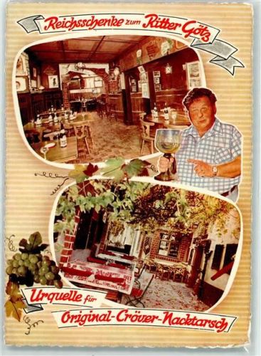 Kröv Gasthaus Reichsschenke Zum Ritter Götz Gastraum Gartenterrasse Wirt Jungle Dick Weinrömer