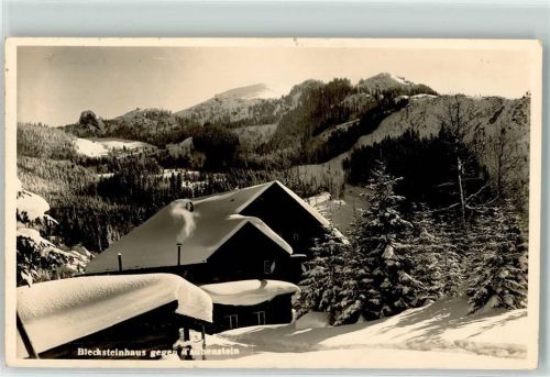 83727 W8162 Neuhaus b Schliersee - Winter Blecksteinhaus gegen Taubenstein