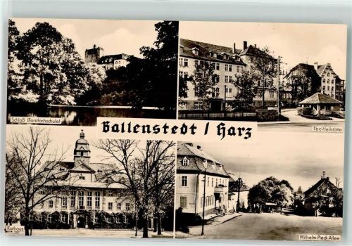 Ballenstedt Schloß-Forstfachschule Rathaus TBC-Heilstätte Wilhelm-Pieck-Allee