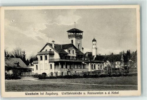 86356 W8902 Westheim b Augsburg - Wallfahrtskirche Gasthaus a. d. Kobel