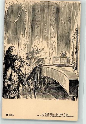 Friedrich der Grosse 1770 beim Flötenkonzert