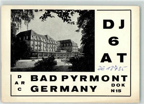 Bad Pyrmont Radio Kanaldaten QSL-Karte