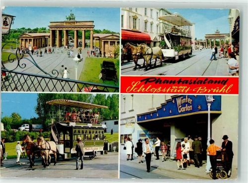 Brühl Phantasialand Drehorgelspieler Alt Berlin Brandenburger Tor Variete Wintergarten Pferdestraßenbahn