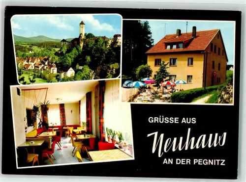 Neuhaus Gasthaus Zur Waldschänke Terrasse Burg Veldenstein
