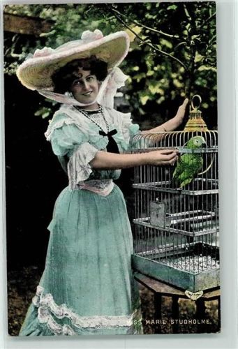 1908 Miss Marie Studholme Schauspielerin Sängerin - Papageienkäfig Mode - The National Series printed in Britain