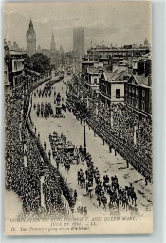 1911 Krönung König George V Königin Mary Prozession