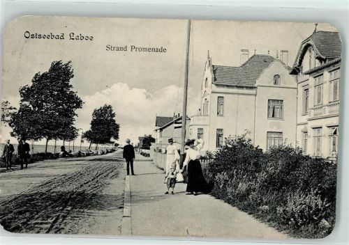 24235 W2304 Laboe 1908 Gebrauchsspuren Strand-Promenade