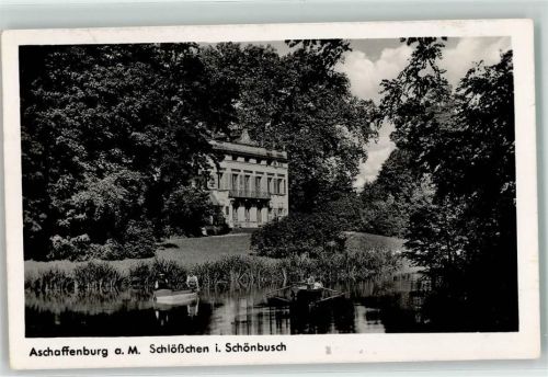 Aschaffenburg Park Schönbusch Schlößchen Teich Ruderboote