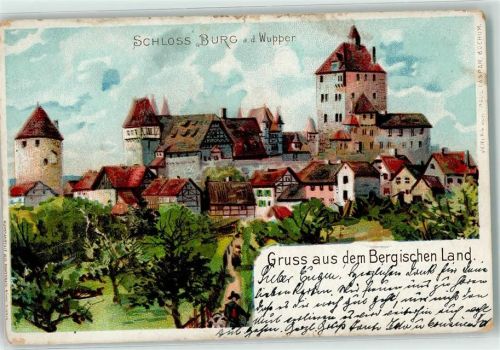 Solingen 1916 Schloss Burg an der Wupper