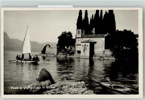 Garda Punta S. Vigilio Lago di Darda Segelboot