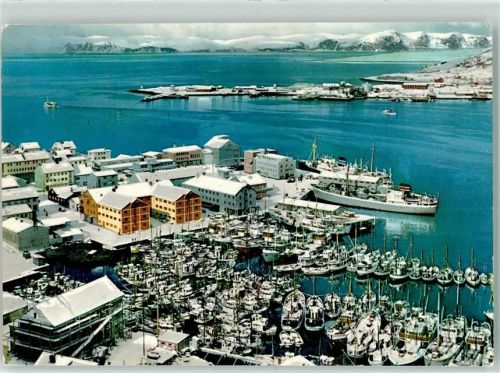 Hammerfest Winter Schiff Hafen