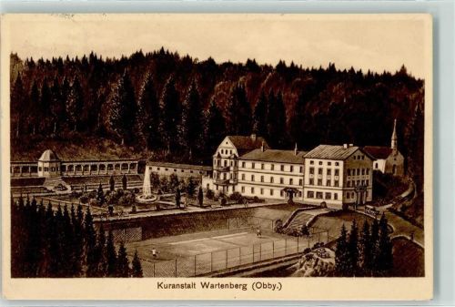 Wartenberg Kuranstalt Springbrunnen Kirche Kapelle Tennis Auto Park