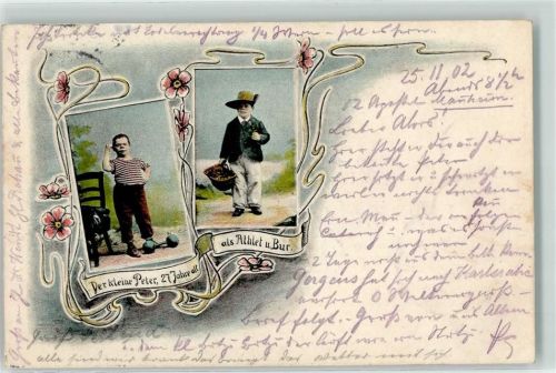 1902 Peter 27 Jahre als Athlet und Bure Jugendstil AK