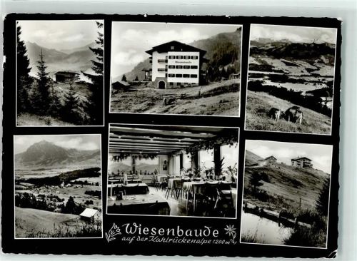 Ofterschwang Kahlrückenalpe Bergheim Wiesenbaude Gastraum Rinderweide Hüttenstempel