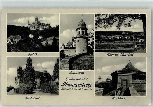 Scheinfeld Schloss Schwarzenberg Stückturm Schlosshof Läutturm