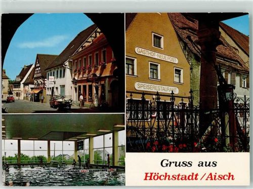 Höchstadt Schwimmbad Gasthaus Neue Post Hauptstraße Torbogen