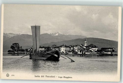 Isola dei Pescatori Lago Maggiore Fischerboot
