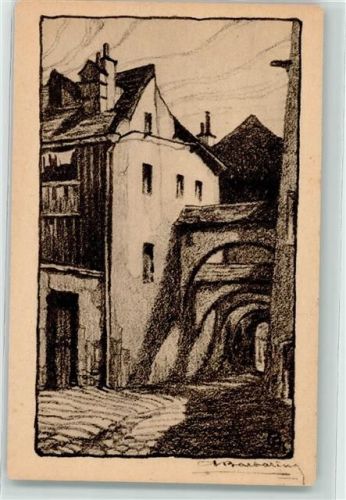 Burghausen Aufgang zum Kasernberg sign.