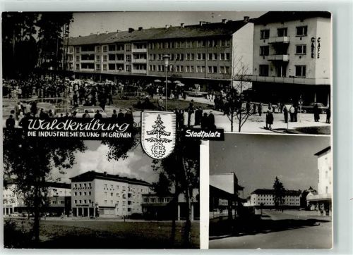 Waldkraiburg Stadtplatz Industriesiedlung Wappen