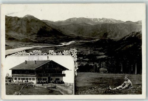 83646 W8170 Bad Tölz Foto AK Blomberghaus Hüttenstempel