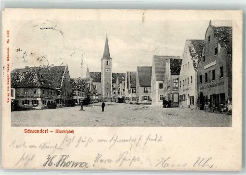 Schwandorf 1906 Marktplatz