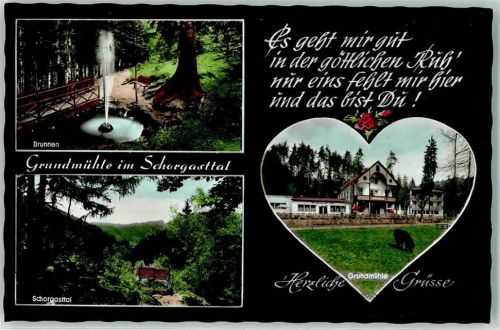 Marktschorgast Brunnen Gasthaus Cafe Pension Grundmühle Pony