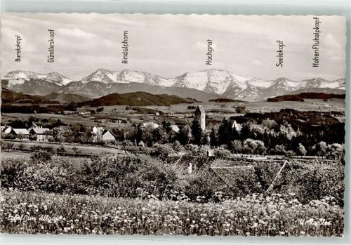 Eglofs Allgäuer Alpen Buralkopf Rindalphorn Seelekopf Kirche St. Martin Blumenwiese