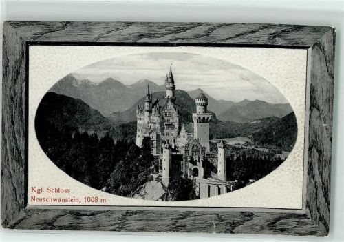 Schwangau Königliches Schloss 1008 m Neuschwanstein Holzrahmen