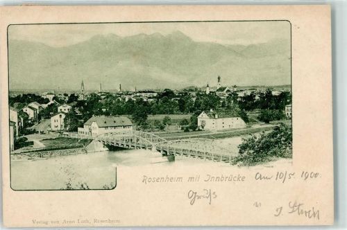 Rosenheim 1900 Innbrücke