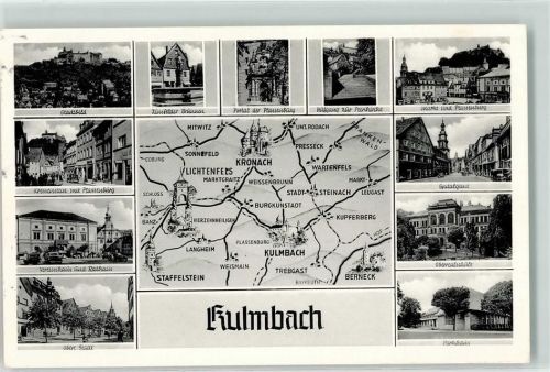 Kulmbach Zinsfelder Brunnen Portal Plassenburg Markt Petrikirche Spitalgasse Parkhaus Oberrealschule Rathaus Vereinshaus