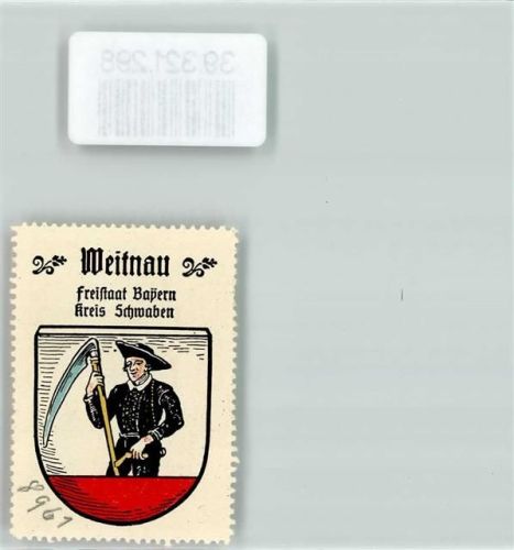 Weitnau Wappen Kaffee Hag Nr. 68 ca. 1920-1940 Bauer Sense