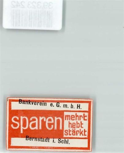 Bernstadt Bankverein sparen Rot Weiß