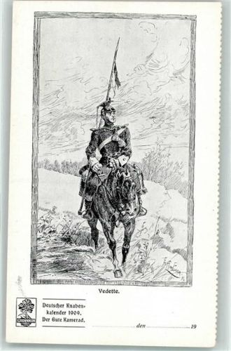 Deutscher Knabenkalender 1909 "Der gute Kamerad" Vedette Feldwache