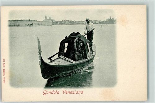Venezia 1899 Gondola Gondoliere AK