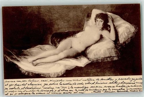 La Maja desnuda von Goya FKK Künstlerkarte