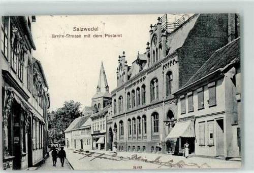 Salzwedel 1909 Breite-Straße Postamt