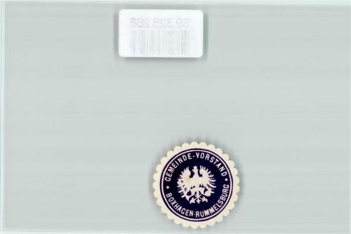 Rummelsburg Postwesen Gemeinde-Vorstand Boxhagen Rummelsburg