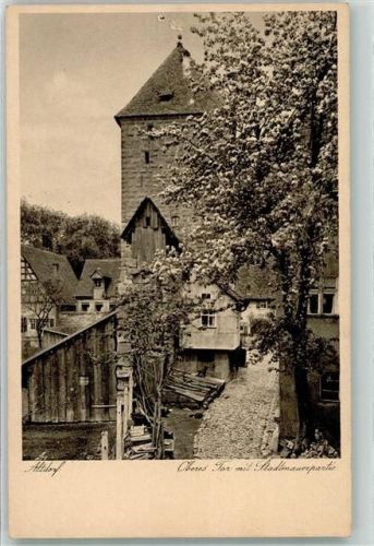 Altdorf Oberes Tor mit Stadtmauer